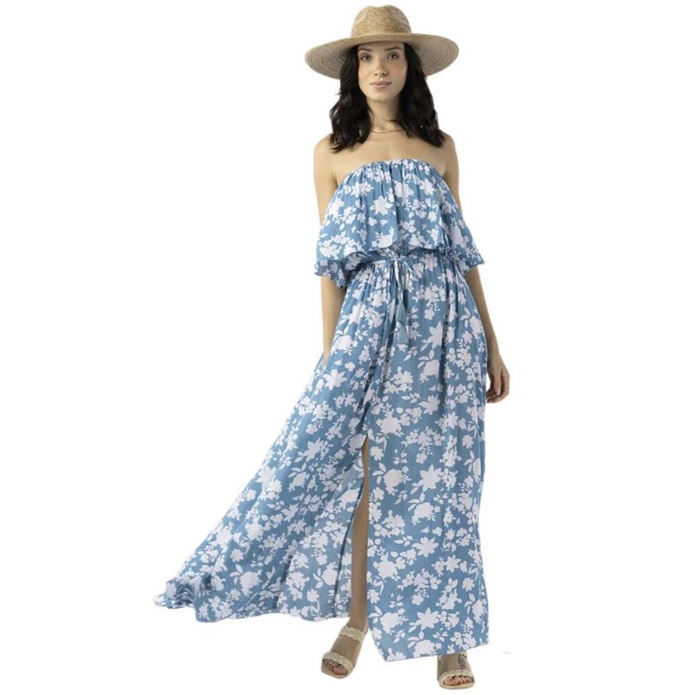 Tiare Hawaii Womens Maldives Floral Cover Up Maxi Dress One Size Dream NWOT $128